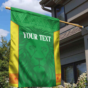 Senegal Basketball 2026 Custom Garden Flag Come On Lions African Pattern