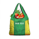 Senegal Basketball 2026 Custom Grocery Bag Come On Lions African Pattern