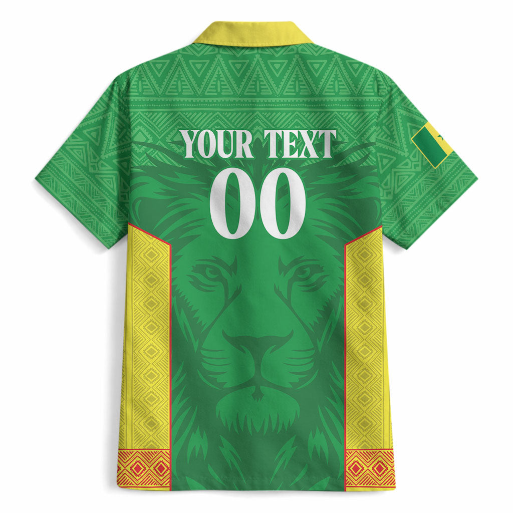 Senegal Basketball 2026 Custom Hawaiian Shirt Come On Lions African Pattern