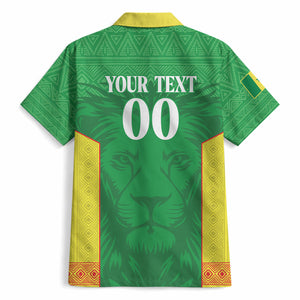Senegal Basketball 2026 Custom Hawaiian Shirt Come On Lions African Pattern