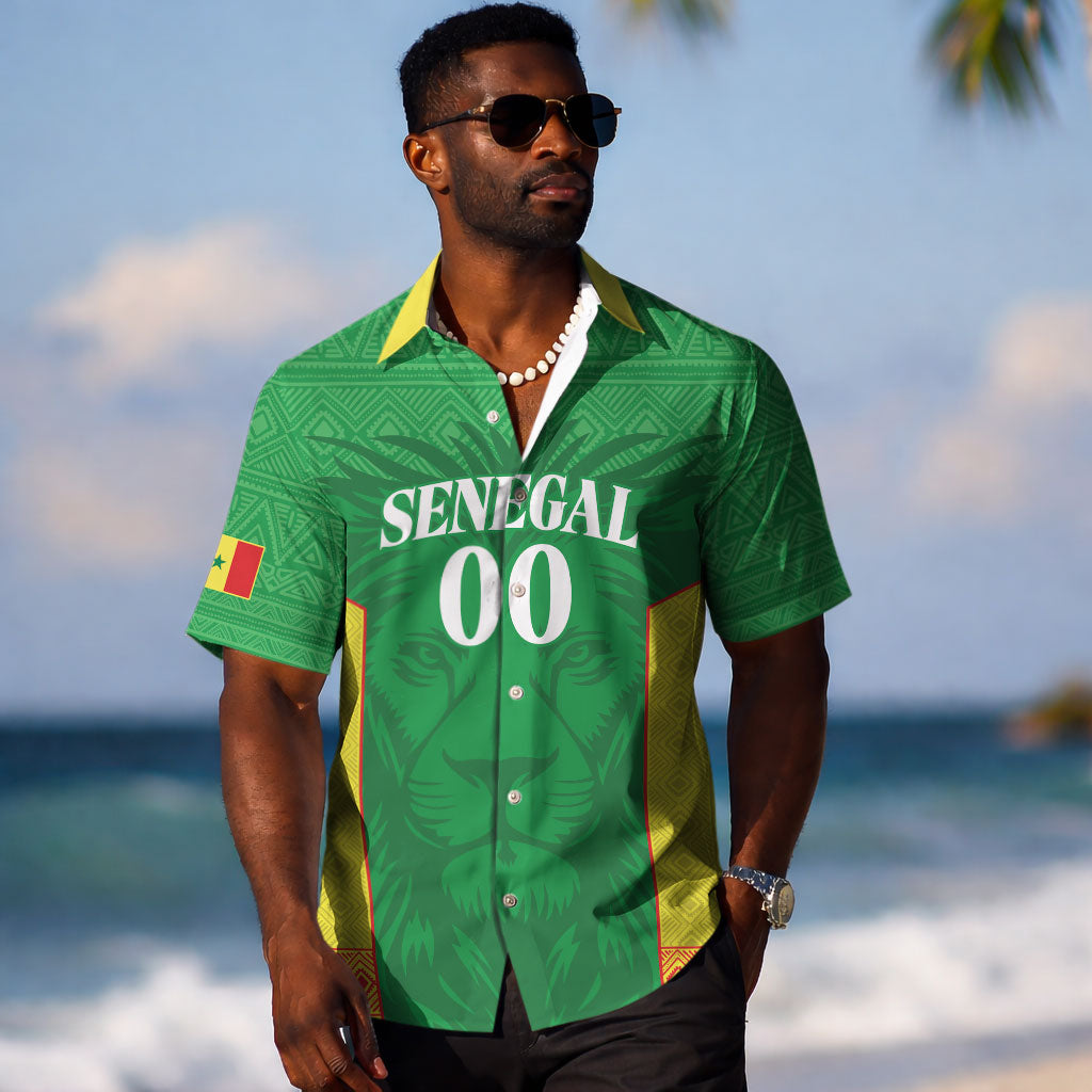 Senegal Basketball 2026 Custom Hawaiian Shirt Come On Lions African Pattern