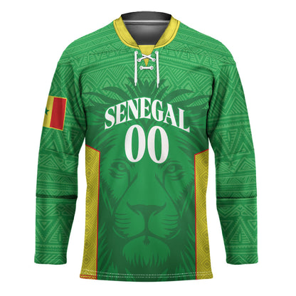 Senegal Basketball 2026 Custom Hockey Jersey Come On Lions African Pattern