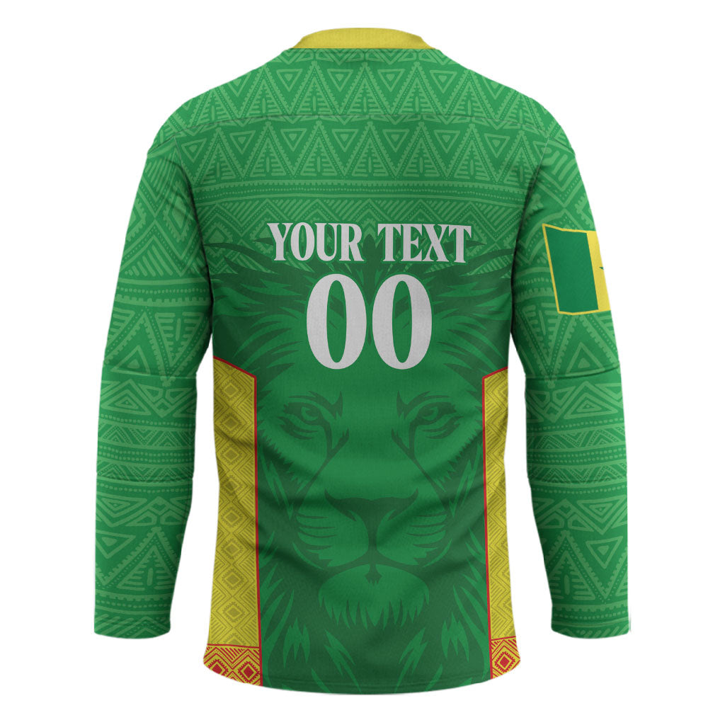 Senegal Basketball 2026 Custom Hockey Jersey Come On Lions African Pattern