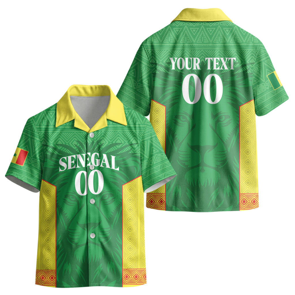 Senegal Basketball 2026 Custom Kid Hawaiian Shirt Come On Lions African Pattern
