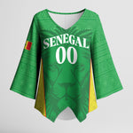 Senegal Basketball 2026 Custom Kimono Sleeve Blouse Come On Lions African Pattern