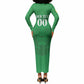 Senegal Basketball 2026 Custom Long Sleeve Bodycon Dress Come On Lions African Pattern
