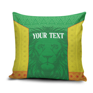 Senegal Basketball 2026 Custom Pillow Cover Come On Lions African Pattern