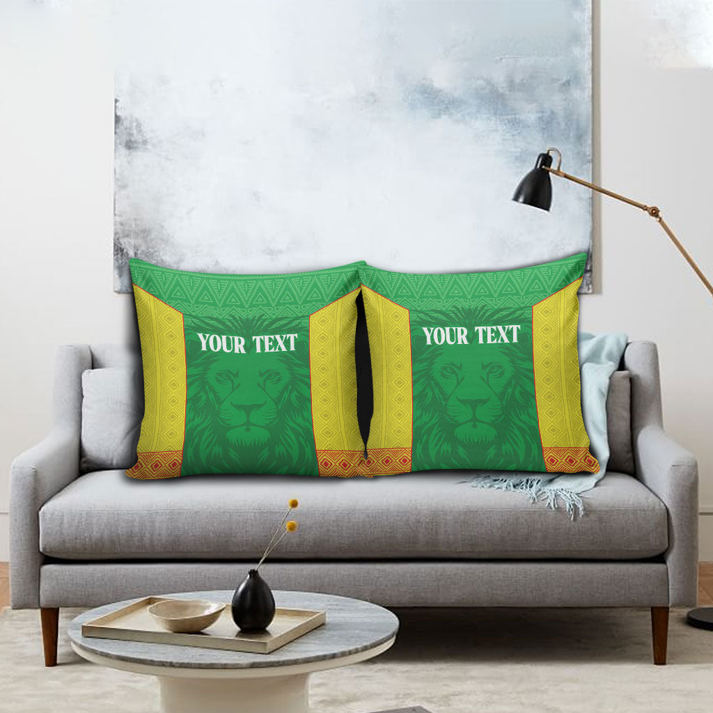 Senegal Basketball 2026 Custom Pillow Cover Come On Lions African Pattern