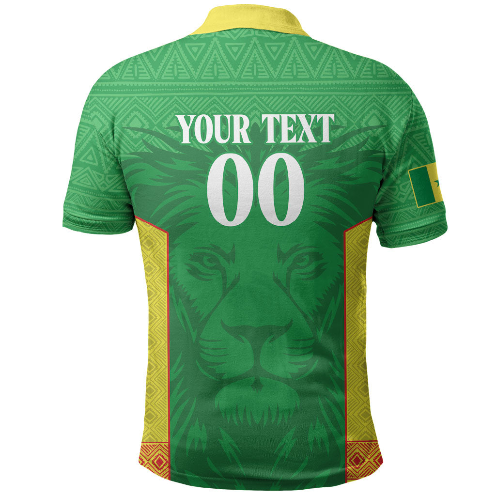 Senegal Basketball 2026 Custom Polo Shirt Come On Lions African Pattern