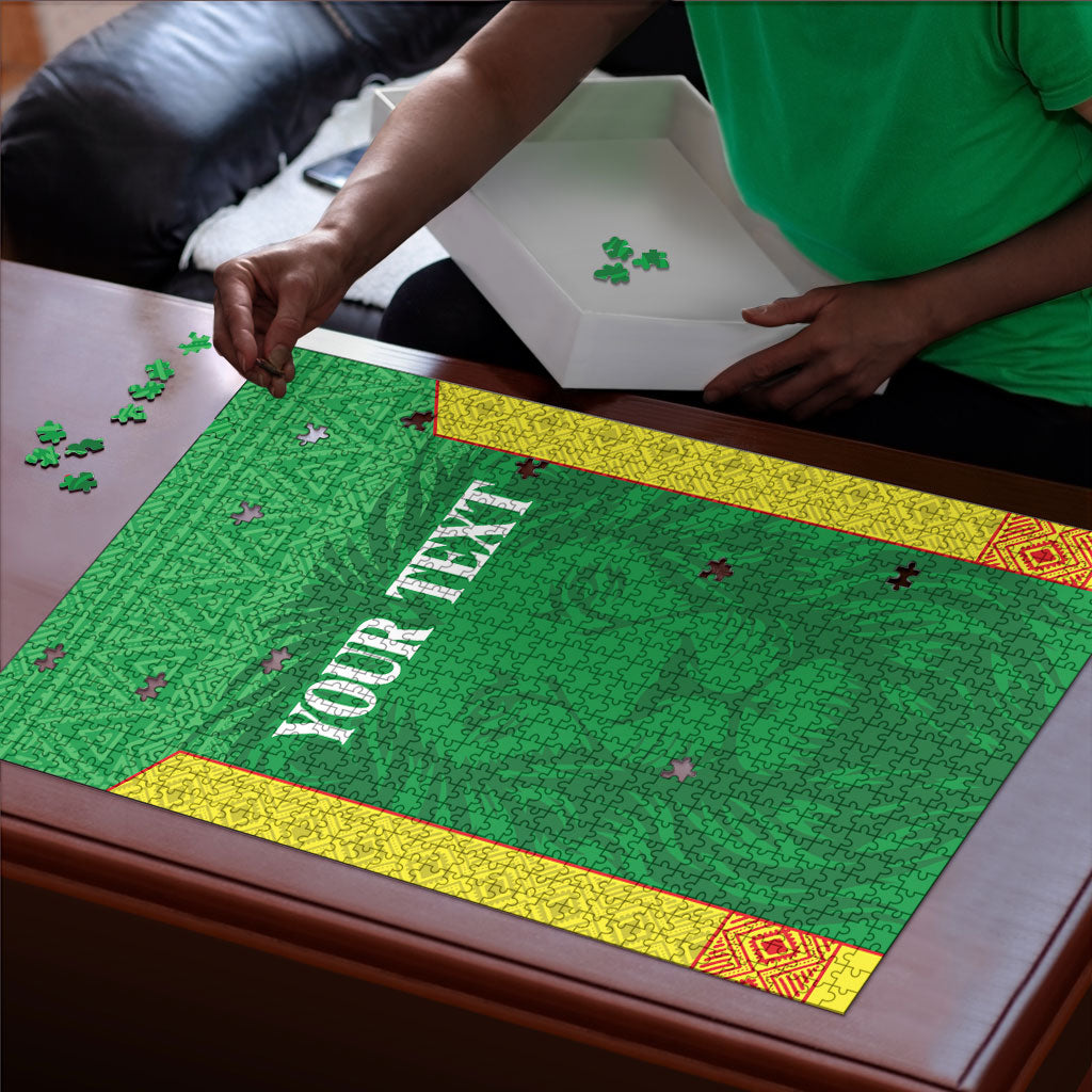 Senegal Basketball 2026 Custom Puzzle Come On Lions African Pattern