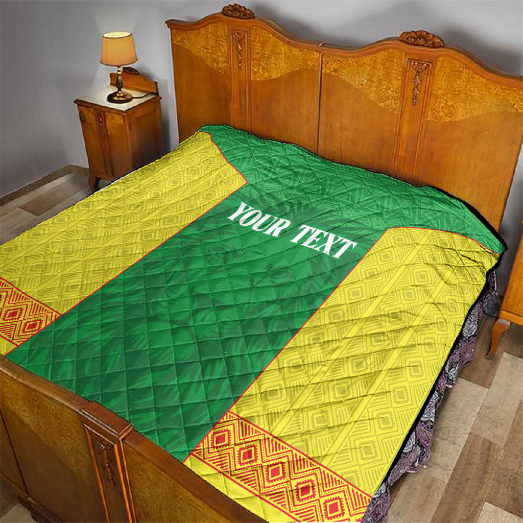 Senegal Basketball 2026 Custom Quilt Come On Lions African Pattern