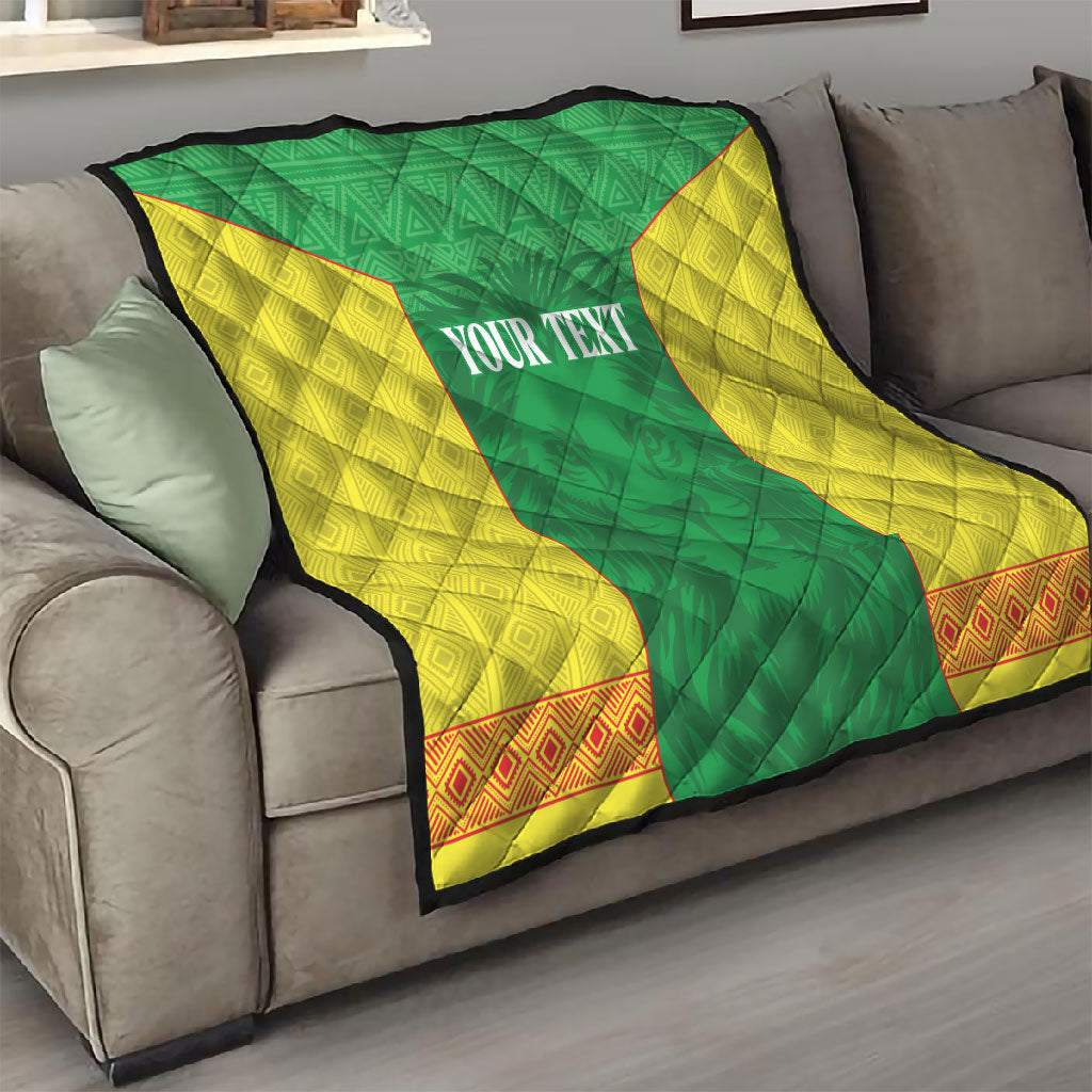 Senegal Basketball 2026 Custom Quilt Come On Lions African Pattern