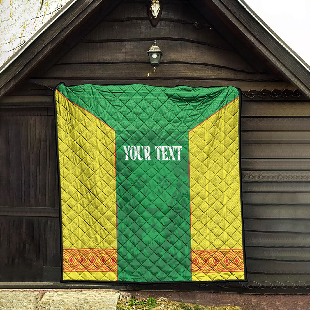 Senegal Basketball 2026 Custom Quilt Come On Lions African Pattern