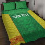 Senegal Basketball 2026 Custom Quilt Bed Set Come On Lions African Pattern