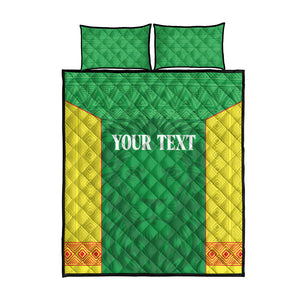 Senegal Basketball 2026 Custom Quilt Bed Set Come On Lions African Pattern
