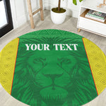 Senegal Basketball 2026 Custom Round Carpet Come On Lions African Pattern