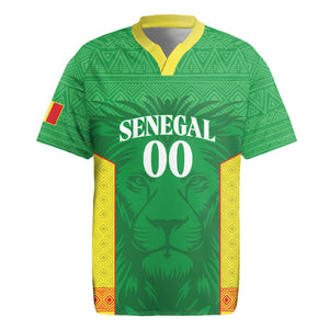Senegal Basketball 2026 Custom Rugby Jersey Come On Lions African Pattern