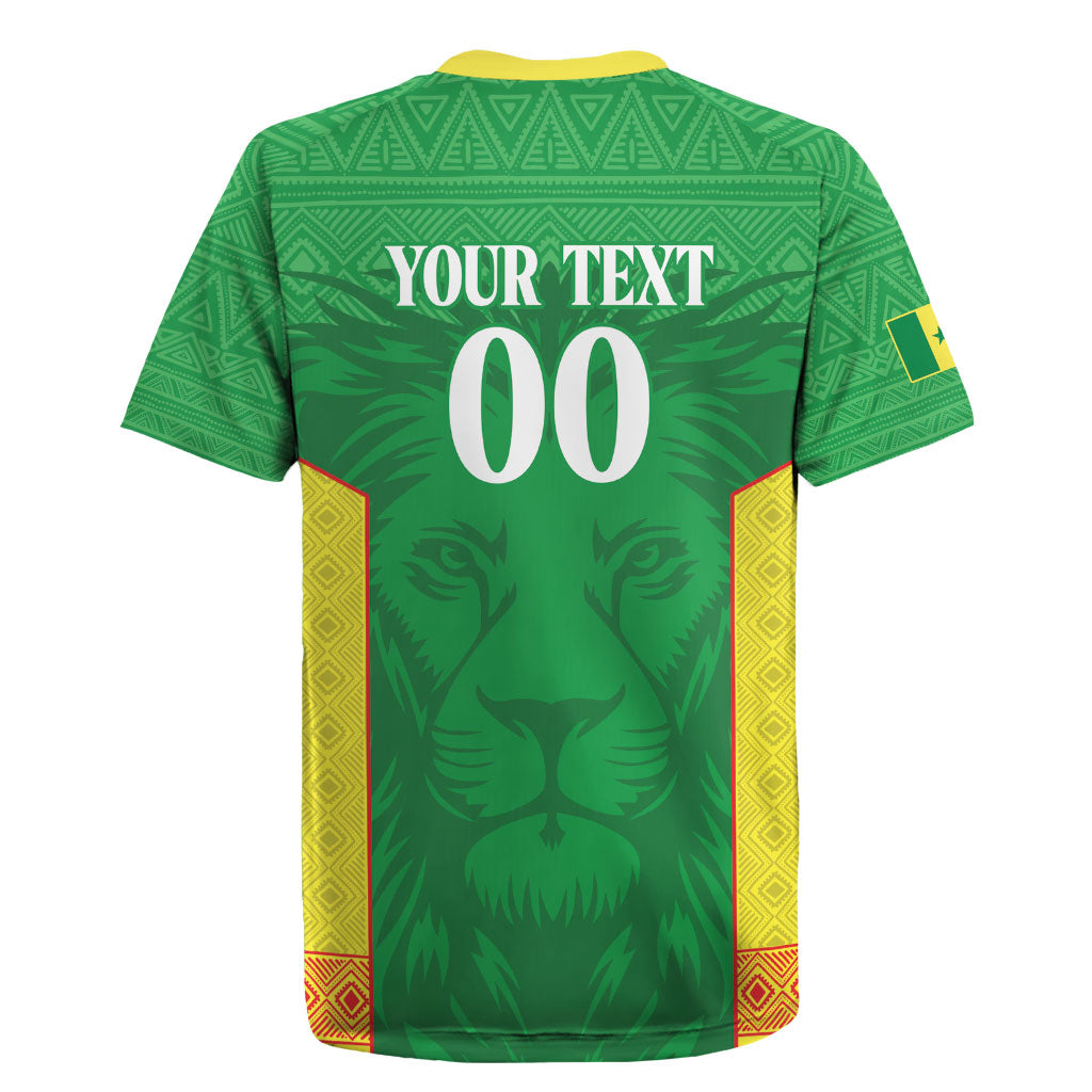 Senegal Basketball 2026 Custom Rugby Jersey Come On Lions African Pattern