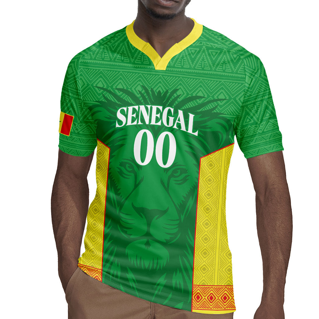 Senegal Basketball 2026 Custom Rugby Jersey Come On Lions African Pattern