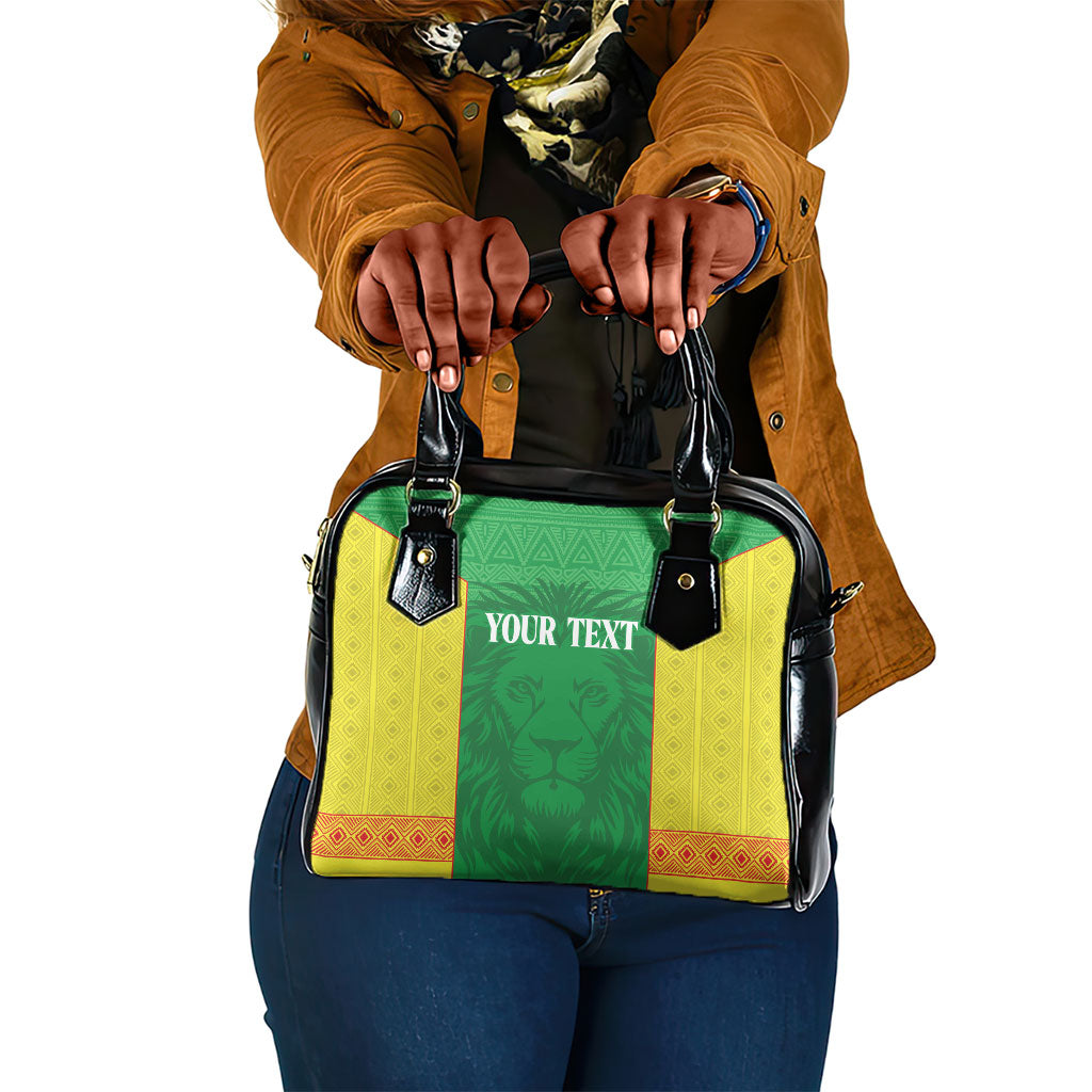 Senegal Basketball 2026 Custom Shoulder Handbag Come On Lions African Pattern