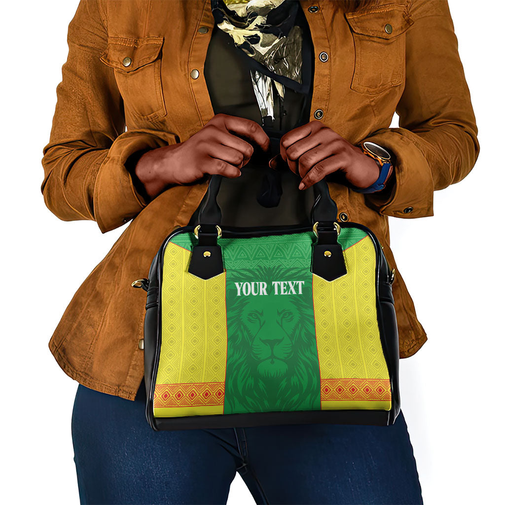 Senegal Basketball 2026 Custom Shoulder Handbag Come On Lions African Pattern