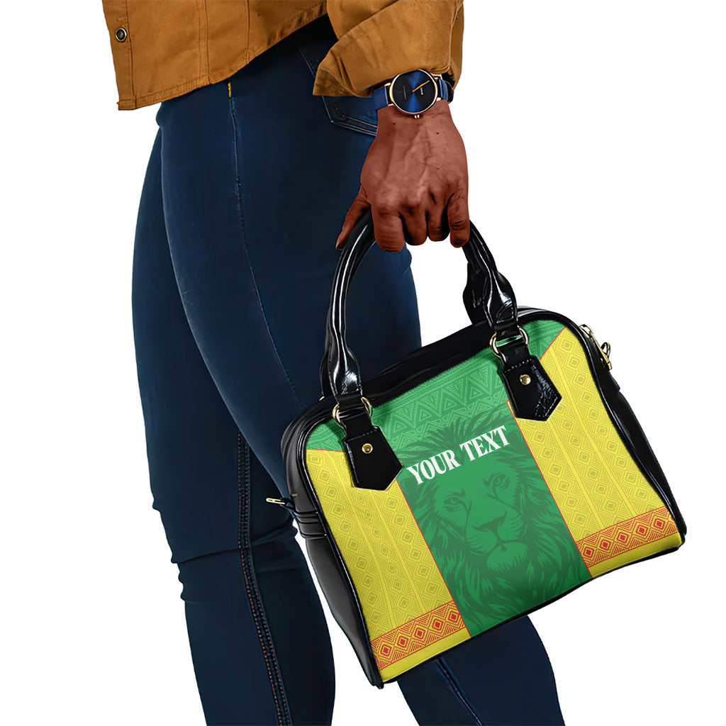 Senegal Basketball 2026 Custom Shoulder Handbag Come On Lions African Pattern