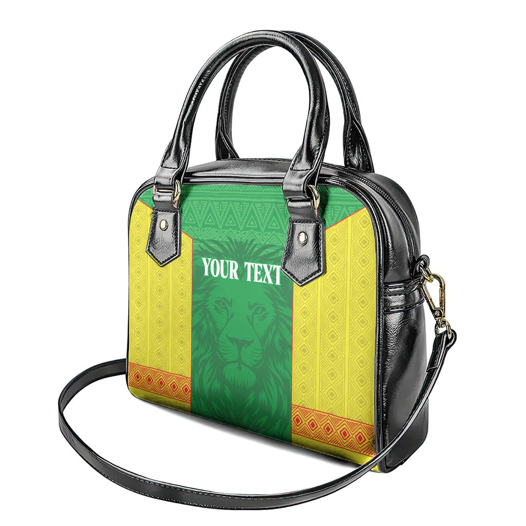 Senegal Basketball 2026 Custom Shoulder Handbag Come On Lions African Pattern