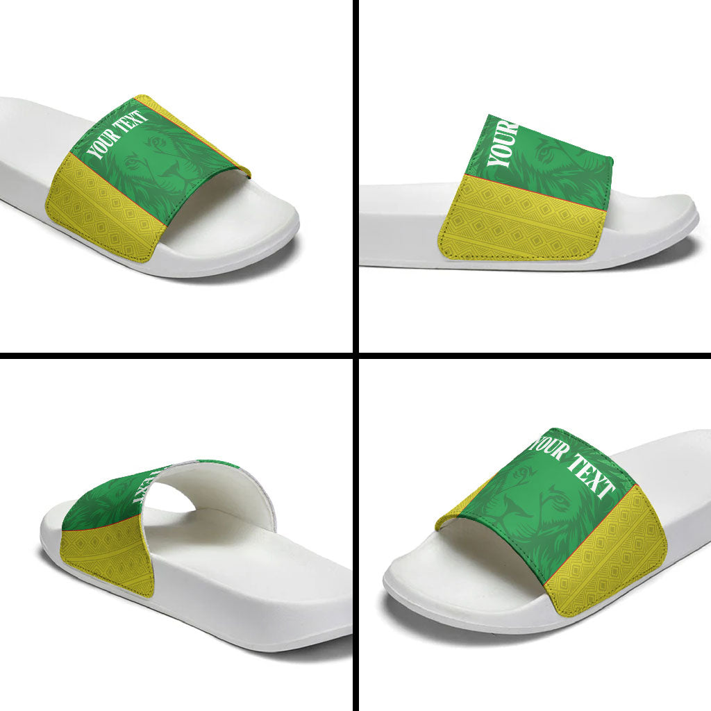 Senegal Basketball 2026 Custom Slide Sandals Come On Lions African Pattern