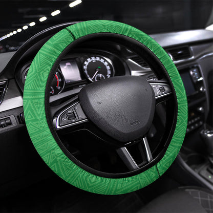 Senegal Basketball 2026 Steering Wheel Cover Come On Lions African Pattern