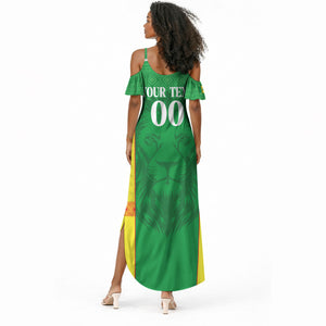 Senegal Basketball 2026 Custom Summer Maxi Dress Come On Lions African Pattern