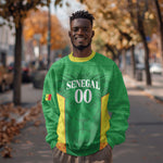 Senegal Basketball 2026 Custom Sweatshirt Come On Lions African Pattern