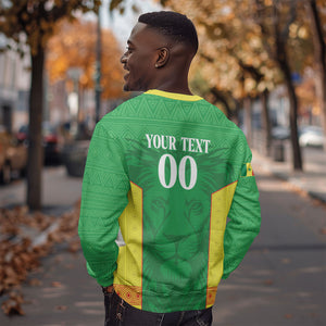 Senegal Basketball 2026 Custom Sweatshirt Come On Lions African Pattern