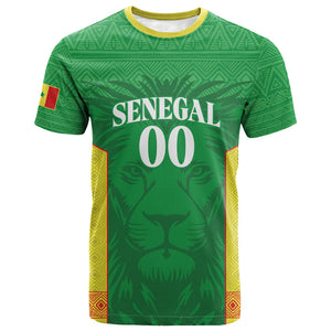 Senegal Basketball 2026 Custom T shirt Come On Lions African Pattern
