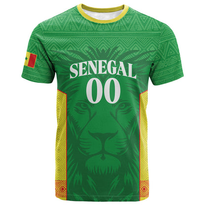Senegal Basketball 2026 Custom T shirt Come On Lions African Pattern