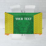 Senegal Basketball 2026 Custom Tablecloth Come On Lions African Pattern