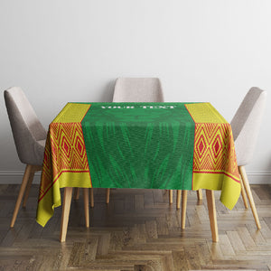 Senegal Basketball 2026 Custom Tablecloth Come On Lions African Pattern