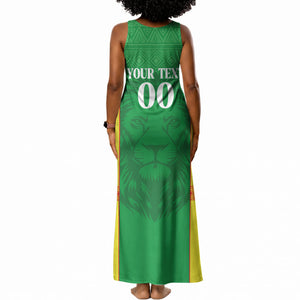 Senegal Basketball 2026 Custom Tank Maxi Dress Come On Lions African Pattern