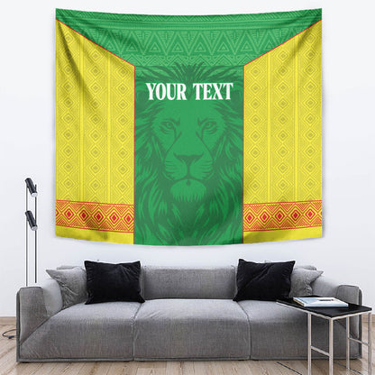 Senegal Basketball 2026 Custom Tapestry Come On Lions African Pattern