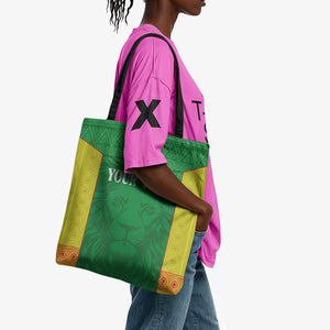 Senegal Basketball 2026 Custom Tote Bag Come On Lions African Pattern