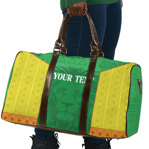 Senegal Basketball 2026 Custom Travel Bag Come On Lions African Pattern