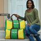 Senegal Basketball 2026 Custom Travel Bag Come On Lions African Pattern