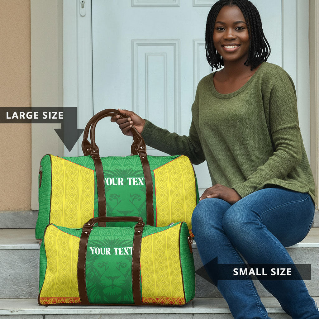 Senegal Basketball 2026 Custom Travel Bag Come On Lions African Pattern