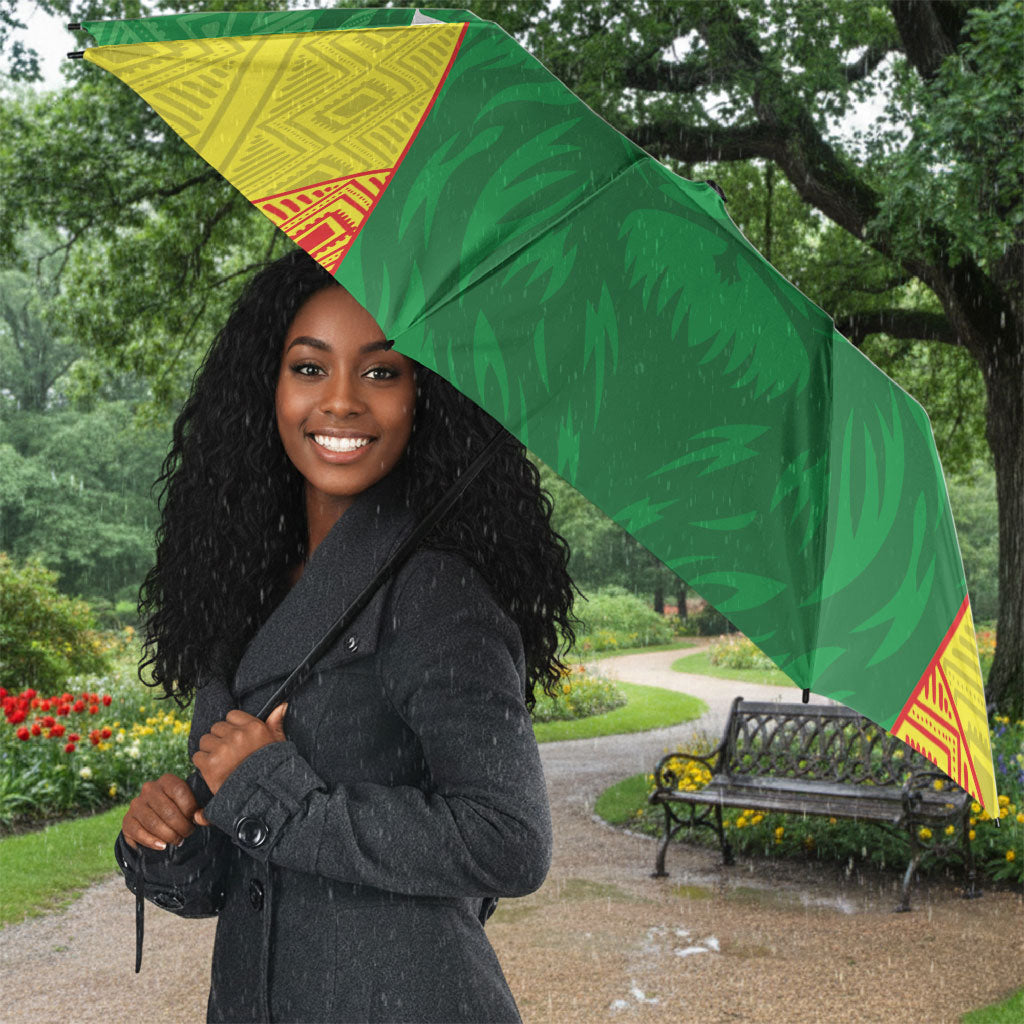 Senegal Basketball 2026 Custom Umbrella Come On Lions African Pattern