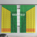 Senegal Basketball 2026 Custom Window Curtain Come On Lions African Pattern