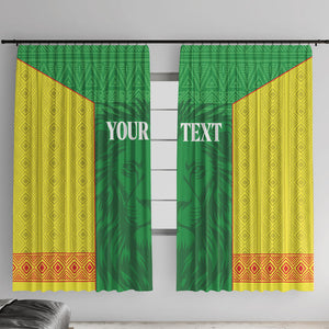 Senegal Basketball 2026 Custom Window Curtain Come On Lions African Pattern