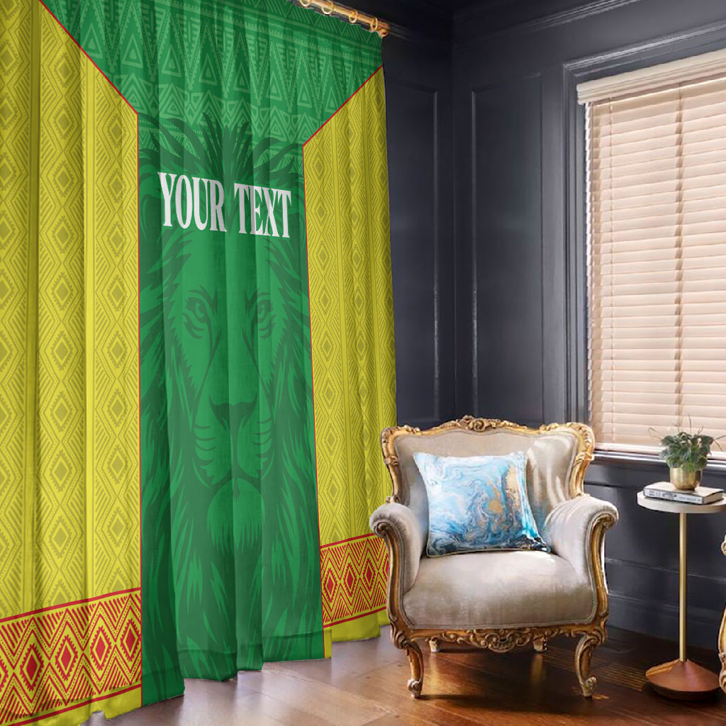 Senegal Basketball 2026 Custom Window Curtain Come On Lions African Pattern