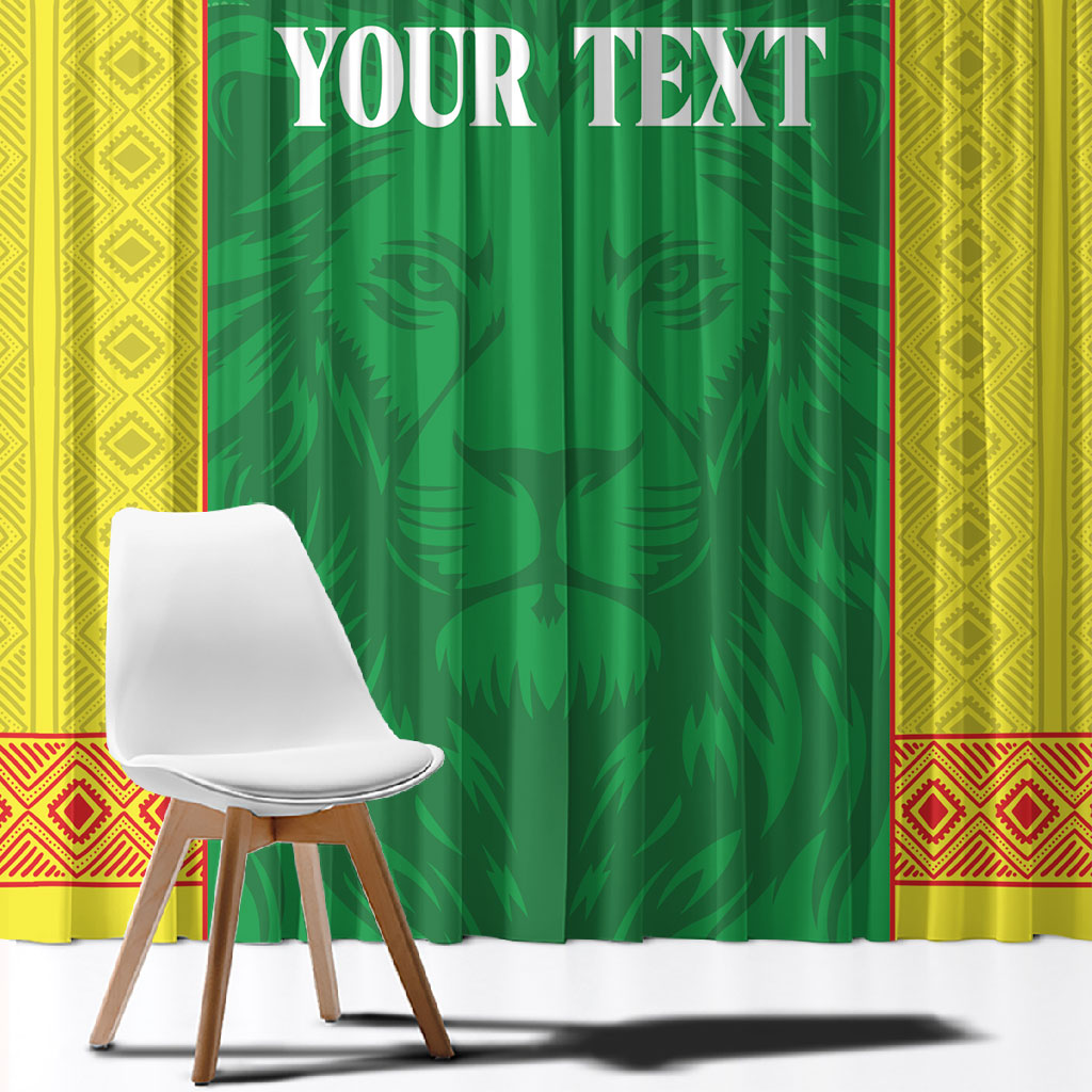 Senegal Basketball 2026 Custom Window Curtain Come On Lions African Pattern
