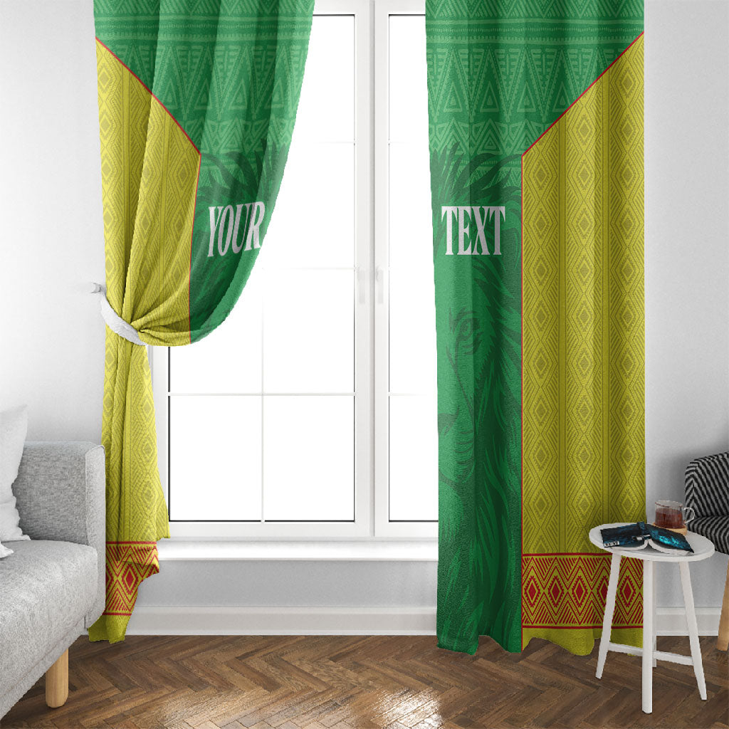 Senegal Basketball 2026 Custom Window Curtain Come On Lions African Pattern