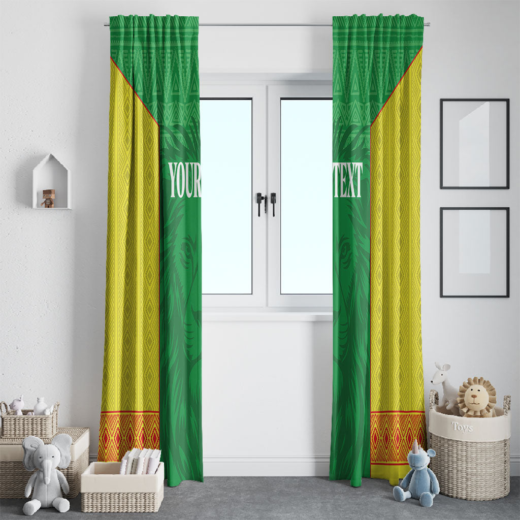 Senegal Basketball 2026 Custom Window Curtain Come On Lions African Pattern