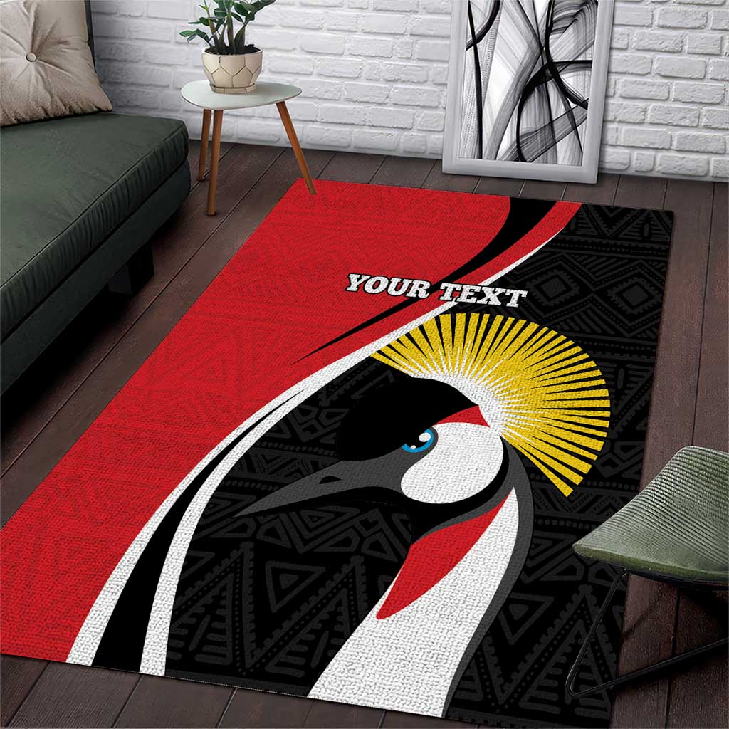 Afro Uganda Rugby Custom Area Rug Go Cranes - African Pattern